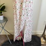 Floral Ruffle Maxi Dress White Size L Photo 1