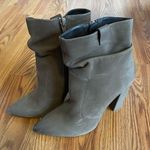 Steve Madden Ruling Taupe Leather Suede High Heel Ankle Slouchy boots Size 10 Photo 0