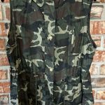 LE3NO Camouflage Sleeveless Utility Vest Green Size XL Photo 0