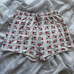 I Love NY Print Pajama Shorts White Size M Photo 0