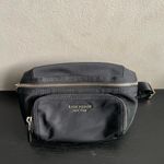 Kate Spade Black Gold Sam The Little Better Nylon Medium Belt Sling Bag Fanny Photo 1
