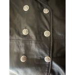 Marvin Richards Black Leather Coat Double Breasted Womens Small J. Percy For  Photo 11
