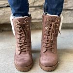 Top Moda Tan Fleece Ankle Lug Sole Bootie Photo 1