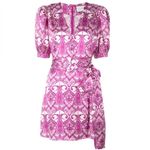 Alexis  Bardot Mini Wrap Dress in Mulberry Palm XS Photo 2