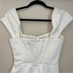 House Of CB  Loretta Ivory‎ Satin Strapless Dress white corset midi NWOT size S Photo 8