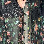 Torrid Maxi Floral Black Sheer Open Kimono Cover Dress Lattice Witchy Goth 4X Photo 3