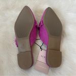 Serra Faux Suede Fuchsia Pointed Toe Ruffle Slip On Mules Photo 2