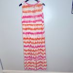America & Beyond Orange and Pink Reva Tie Dye Maxi Dress Size L Size L Photo 4