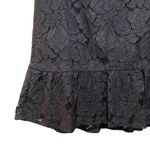 J.Crew Floral Lace Mini Skirt Ruffle Hem Black Size 00 Photo 1