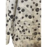 CAbi Dotty‎ Inside Out Spot Cardigan Women Small Cotton Button Front 3/4 Sleeve White Photo 3