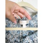 Love Shack Fancy  Popover Dress Blue Floral Ruffle Tiered Long Sleeve Mini Small Photo 10