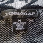 Designers Originals Large Houndstooth Cardigan Sweater Womens Black Grey… Size M Photo 1