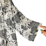 Kaktus Womens Kimono Style Open Front Blouse Lightweight Floral Sz Small Medium Photo 3
