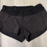 Lululemon black  low rise speed up short 2.5” Photo 0