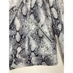 Philosophy New Grey Snake Faux Leather Moto Jacket Womens M Animal Print Coat Photo 3