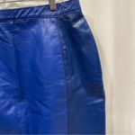Vintage 80’s royal blue leather mini skirt moto fairy whimsigoth curvy gals Size 1X Photo 6