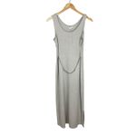Vintage 90’s Scoop Neck Slip Midi Belted Chain Silver Dress Size 8 by K Studio Gray Size L Photo 5