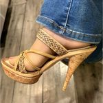 Boston Proper  Braided Platform Heel Sandals NO Size Approx. 6/6.5 Open Toe Boho Photo 14