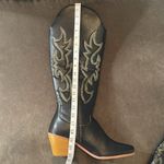 Women’s Black Western Cowgirl Boots Knee High Pointed Toe Side Zip Size 11 NEW Black Photo 10