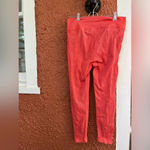 Aerie Offline Womens Leggings Ribbed Braided Texture Coral Orange Unsized Photo 2