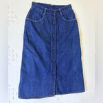 Vintage 70s Sears Denim Button Down Midi Skirt Photo 12