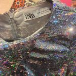 ZARA  sequin long sleeve mini dress Photo 12