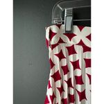 ZARA Stylish  Pleated Skirt - Red and White Pattern Photo 4