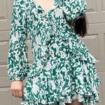 Free People  Rebecca Floral Printed Ruffle Long Sleeve Flowy Mini Dress Small Photo 2
