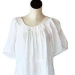 BeachLunchLounge NWT Beach Lunch Lounge Gauze Dress Women Size L White Cotton Short Sleeve Beach Photo 4