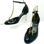 Sportmax Black Leather Mary Jane Pumps Size EU 37 Classic Heel Dress Shoes Photo 0