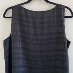 Eileen Fisher  Black Sheer Silk Glimmer Ballet Neck Tank Size Small Photo 9