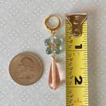 Handmade quality Czech glass flower beads & teardrops dangle earrings💚 Photo 6