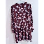 Garnet Hill Red Floral Dropwaist Button-Up Dress Size 10 NEW Pockets Winter Photo 8