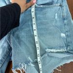 AGOLDE Faded Blue Frayed Jean Shorts Photo 3