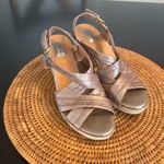 Clarks  Bronze Wedge Sandals Photo 4