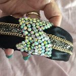 Natasha Iridescent Crystals Gold Chain Headband Photo 0