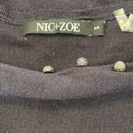 Nic+Zoe Dark Navy Long Sleeve Dress with Silver Bead Details size Small Photo 5