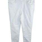 Martha Stewart Women's Jeans Size 8 White Knit Denim Ankle Pull On Elastic NWOT Photo 0