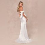 Lulus Eternally Loved White Cutout Satin Off Photo 9