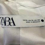 ZARA Women's Cream Beige Long Sleeve One Button Blazer Coat Suit Jacket Size XL Photo 3