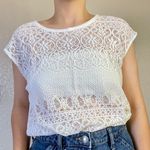 Forever 21 White Lace Detailed Short Sleeve Shirt Photo 0