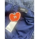 Cider  Tweed Women's Mini Dress XS Blue Pleated Plaid Preppy NWT Photo 5