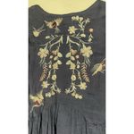 Umgee  Blue  Embroidered  Boho Bell Sleeve Crew Neck Women's Size M Shift Dress Photo 2