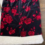 Talbots  Black and Red Floral Velvet Pencil Skirt Photo 7