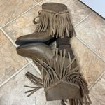 sbicca Vintage Collection Women Size 6 Brown Suede Fringe Western Ankle Boots Photo 4
