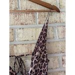 Jonathan Simkhai Cheetah Print Jumpsuit Tie Back Leopard Black Brown GUC XS Photo 7