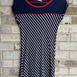 Navy blue & white stripped summer dress​ size xs Red Photo 8
