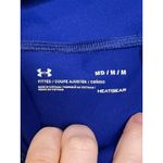 Under Armour Women's Leggings Fitted Heat Gear Low-Rise Blue White Size Medium Photo 4