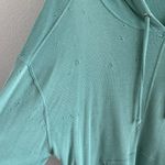 Free People Movement Back Into It Open Back Hoodie Hooded Sweatshirt Medium Green Photo 3