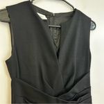 Akris Punto Black Sleeveless Split Neck Sheath Midi Dress Size 4 Photo 5
